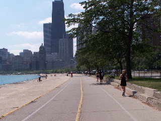 The John Hancock Building from the Lakefront Bike Path